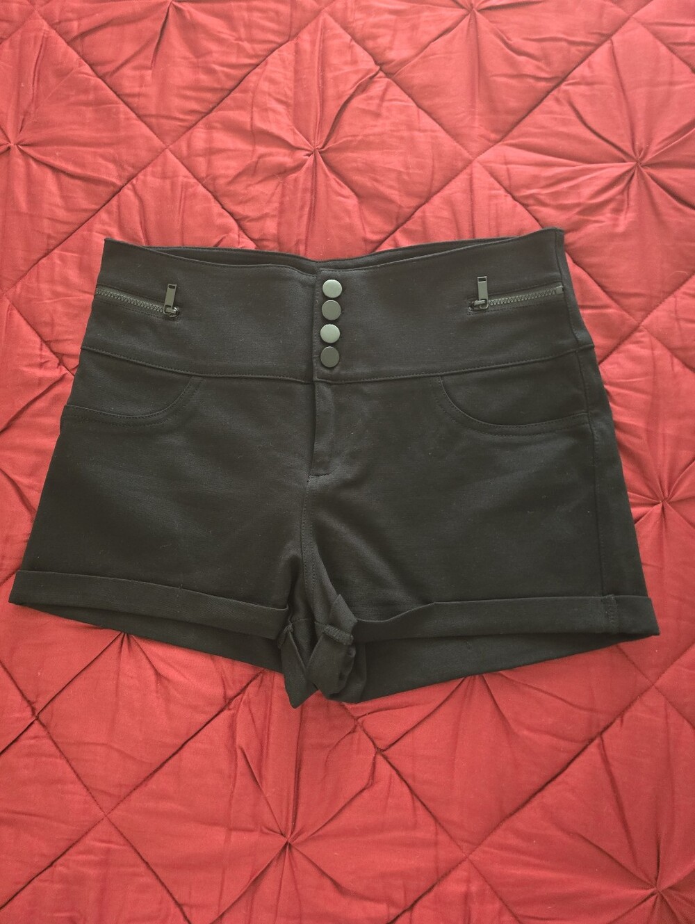 Black Crop Shorts